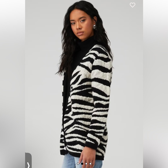 Ronny Kobo Collection Black and White Zebra Teddy Jacket - Picture 2 of 13